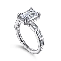 Gabriel & Co 8.5X6 Engagement Ring 14K White Gold Contemporary ER16722E8W43JJ