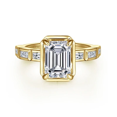 Gabriel & Co 8.5X6 Engagement Ring 14K Yellow Gold Contemporary ER16722E8Y43JJ