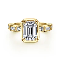 Gabriel & Co 8.5X6 Engagement Ring 14K Yellow Gold Contemporary ER16722E8Y43JJ