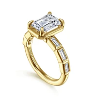 Gabriel & Co 8.5X6 Engagement Ring 14K Yellow Gold Contemporary ER16722E8Y43JJ