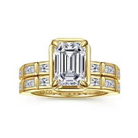 Gabriel & Co 8.5X6 Engagement Ring 14K Yellow Gold Contemporary ER16722E8Y43JJ