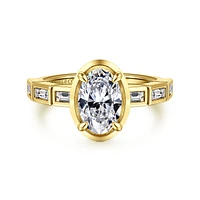 Gabriel & Co 9X6 Engagement Ring 14K Yellow Gold Contemporary ER16722O6Y43JJ