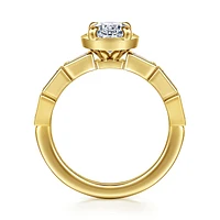 Gabriel & Co 9X6 Engagement Ring 14K Yellow Gold Contemporary ER16722O6Y43JJ