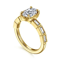 Gabriel & Co 9X6 Engagement Ring 14K Yellow Gold Contemporary ER16722O6Y43JJ
