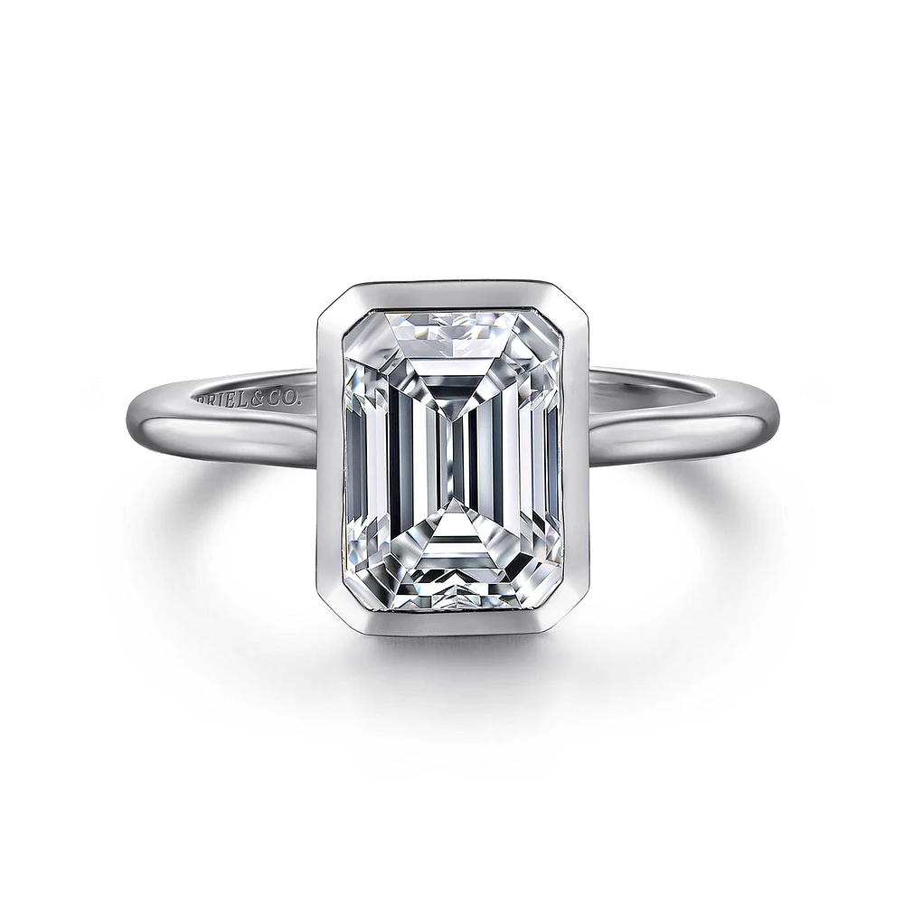 Gabriel & Co 8.5X6 Engagement Ring 14K White Gold Contemporary ER16728E8W4JJJ