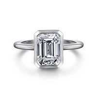 Gabriel & Co 8.5X6 Engagement Ring 14K White Gold Contemporary ER16728E8W4JJJ