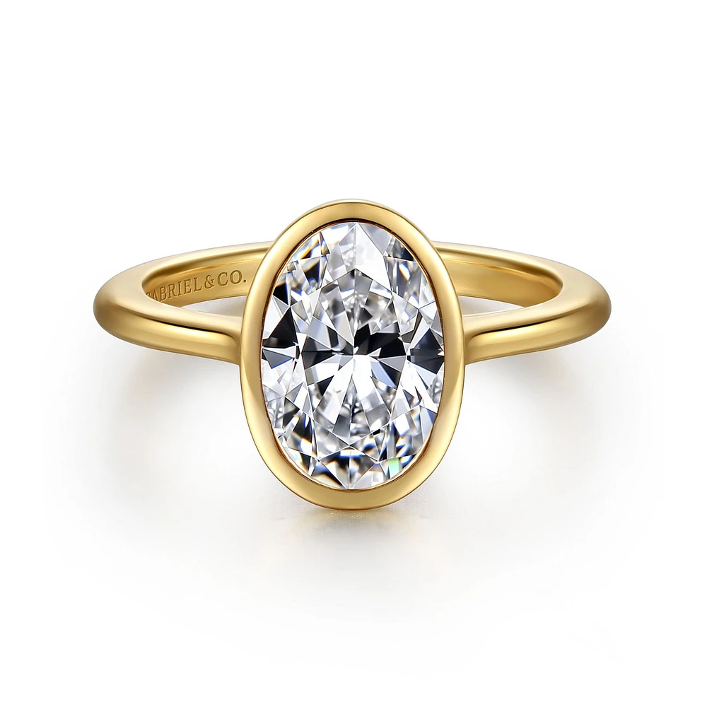 Gabriel & Co 10.5x7 Engagement Ring 14K Yellow Gold Contemporary ER16728O8Y4JJJ