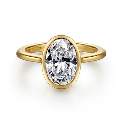 Gabriel & Co 10.5x7 Engagement Ring 14K Yellow Gold Contemporary ER16728O8Y4JJJ