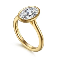 Gabriel & Co 10.5x7 Engagement Ring 14K Yellow Gold Contemporary ER16728O8Y4JJJ
