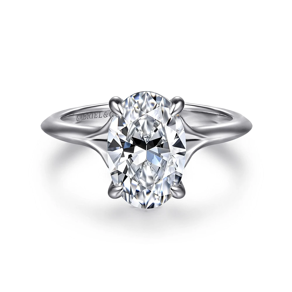 Gabriel & Co 10.5X7 Engagement Ring 14K White Gold Contemporary ER16734O8W44JJ