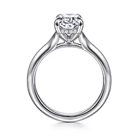 Gabriel & Co 10.5X7 Engagement Ring 14K White Gold Contemporary ER16734O8W44JJ