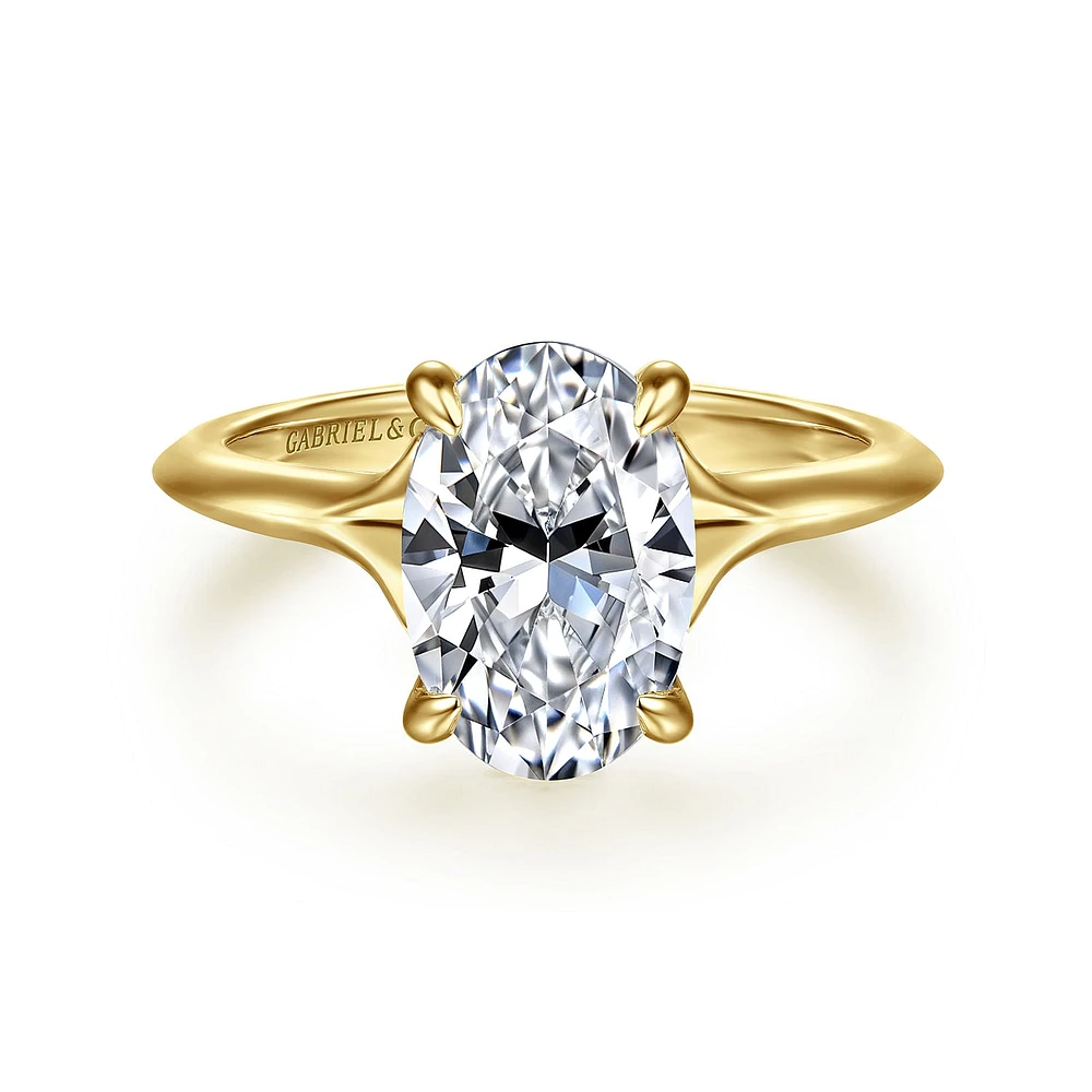 Gabriel & Co 10.5X7 Engagement Ring 14K Yellow Gold Contemporary ER16734O8Y44JJ