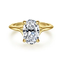 Gabriel & Co 10.5X7 Engagement Ring 14K Yellow Gold Contemporary ER16734O8Y44JJ