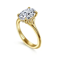 Gabriel & Co 10.5X7 Engagement Ring 14K Yellow Gold Contemporary ER16734O8Y44JJ