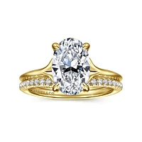 Gabriel & Co 10.5X7 Engagement Ring 14K Yellow Gold Contemporary ER16734O8Y44JJ