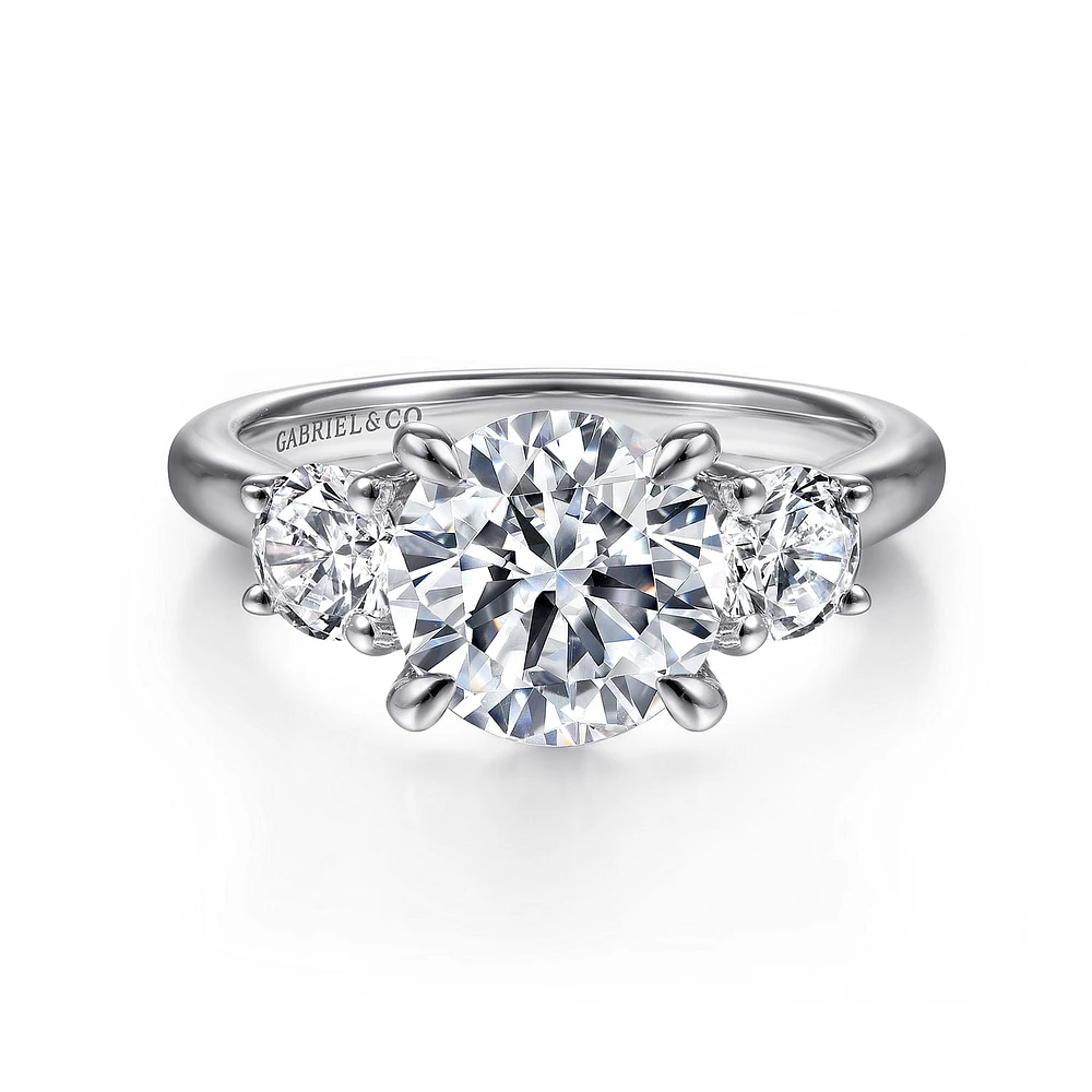 Gabriel & Co 8 Engagement Ring 14K White Gold Classic ER16737R8W44JJ