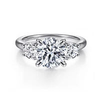 Gabriel & Co 8 Engagement Ring 14K White Gold Classic ER16737R8W44JJ