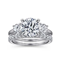 Gabriel & Co 8 Engagement Ring 14K White Gold Classic ER16737R8W44JJ