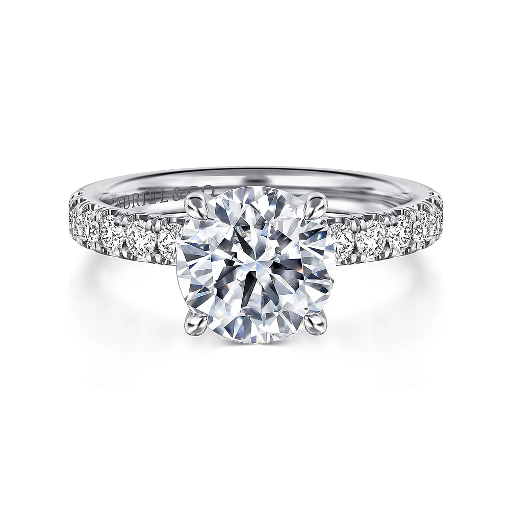 Gabriel & Co 8 Engagement Ring 14K White Gold Contemporary ER16738R8W44JJ