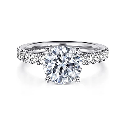 Gabriel & Co 8 Engagement Ring 14K White Gold Contemporary ER16738R8W44JJ
