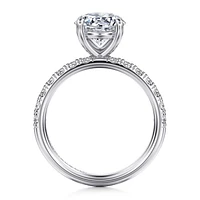 Gabriel & Co 8 Engagement Ring 14K White Gold Contemporary ER16738R8W44JJ