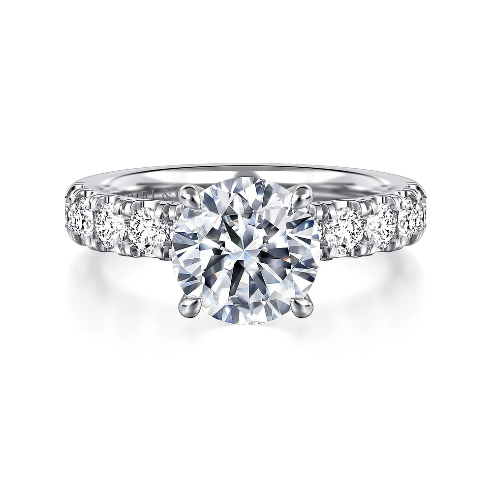 Gabriel & Co 8 Engagement Ring 14K White Gold Contemporary ER16739R8W44JJ