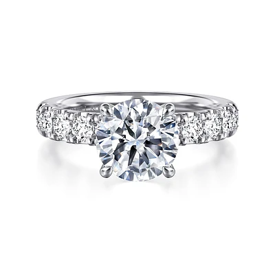 Gabriel & Co 8 Engagement Ring 14K White Gold Contemporary ER16739R8W44JJ
