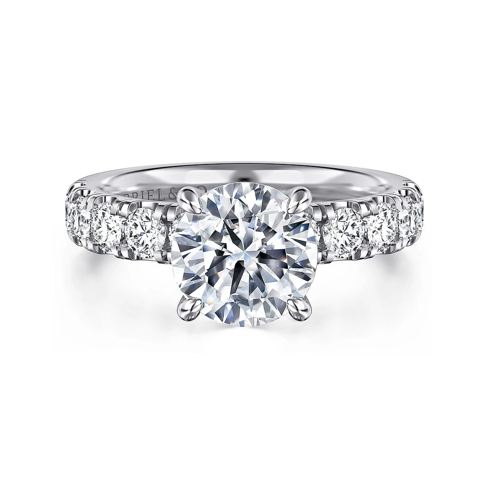 Gabriel & Co 8 Engagement Ring 14K White Gold Contemporary ER16740R8W44JJ
