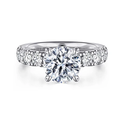 Gabriel & Co 8 Engagement Ring 14K White Gold Contemporary ER16740R8W44JJ