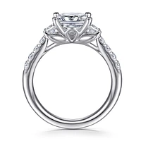 Gabriel & Co 6.5 Engagement Ring 14K White Gold Lotus ER16741S6W44JJ