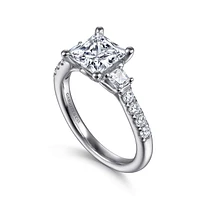 Gabriel & Co 6.5 Engagement Ring 14K White Gold Lotus ER16741S6W44JJ