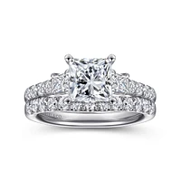 Gabriel & Co 6.5 Engagement Ring 14K White Gold Lotus ER16741S6W44JJ