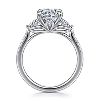 Gabriel & Co 8 Engagement Ring 14K White Gold Lotus ER16744R8W44JJ