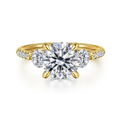 Gabriel & Co 8 Engagement Ring 14K Yellow Gold Lotus ER16744R8Y44JJ