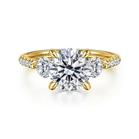 Gabriel & Co 8 Engagement Ring 14K Yellow Gold Lotus ER16744R8Y44JJ