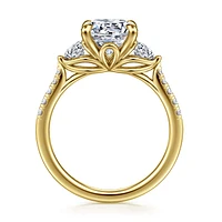 Gabriel & Co 8 Engagement Ring 14K Yellow Gold Lotus ER16744R8Y44JJ
