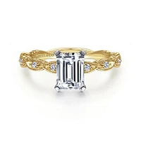 Gabriel & Co 7x5 Engagement Ring 14K Gold Victorian ER4122E4M44JJ