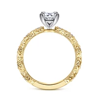 Gabriel & Co 7x5 Engagement Ring 14K Gold Victorian ER4122E4M44JJ