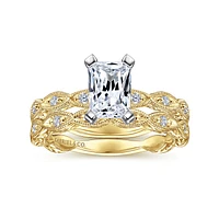 Gabriel & Co 7x5 Engagement Ring 14K Gold Victorian ER4122E4M44JJ