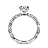 Gabriel & Co 7x5 Engagement Ring 14K White Gold Victorian ER4122E4W44JJ