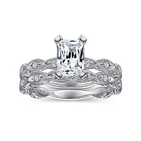 Gabriel & Co 7x5 Engagement Ring 14K White Gold Victorian ER4122E4W44JJ