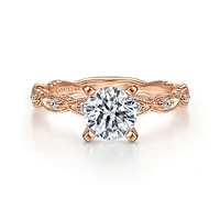 Gabriel & Co 6.5 Engagement Ring 14K Rose Gold Victorian ER4122K44JJ