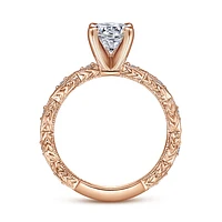 Gabriel & Co 6.5 Engagement Ring 14K Rose Gold Victorian ER4122K44JJ