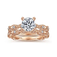 Gabriel & Co 6.5 Engagement Ring 14K Rose Gold Victorian ER4122K44JJ