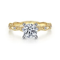 Gabriel & Co 6.5 Engagement Ring 14K Gold Victorian ER4122M44JJ
