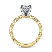 Gabriel & Co 6.5 Engagement Ring 14K Gold Victorian ER4122M44JJ