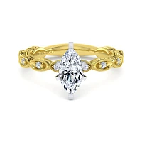 Gabriel & Co 10x5 Engagement Ring 14K Gold Victorian ER4122M4M44JJ