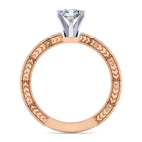 Gabriel & Co 10x5 Engagement Ring 14K Two-Tone Gold Victorian ER4122M4T44JJ