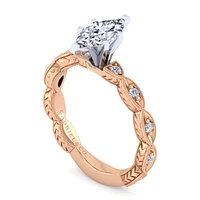 Gabriel & Co 10x5 Engagement Ring 14K Two-Tone Gold Victorian ER4122M4T44JJ