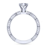 Gabriel & Co 10x5 Engagement Ring 14K White Gold Victorian ER4122M4W44JJ